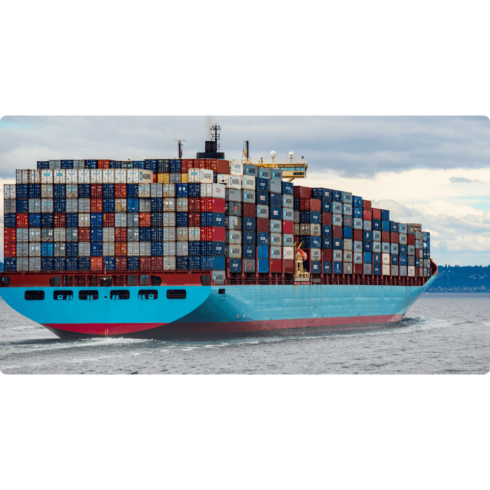 Transport de containers en bateau